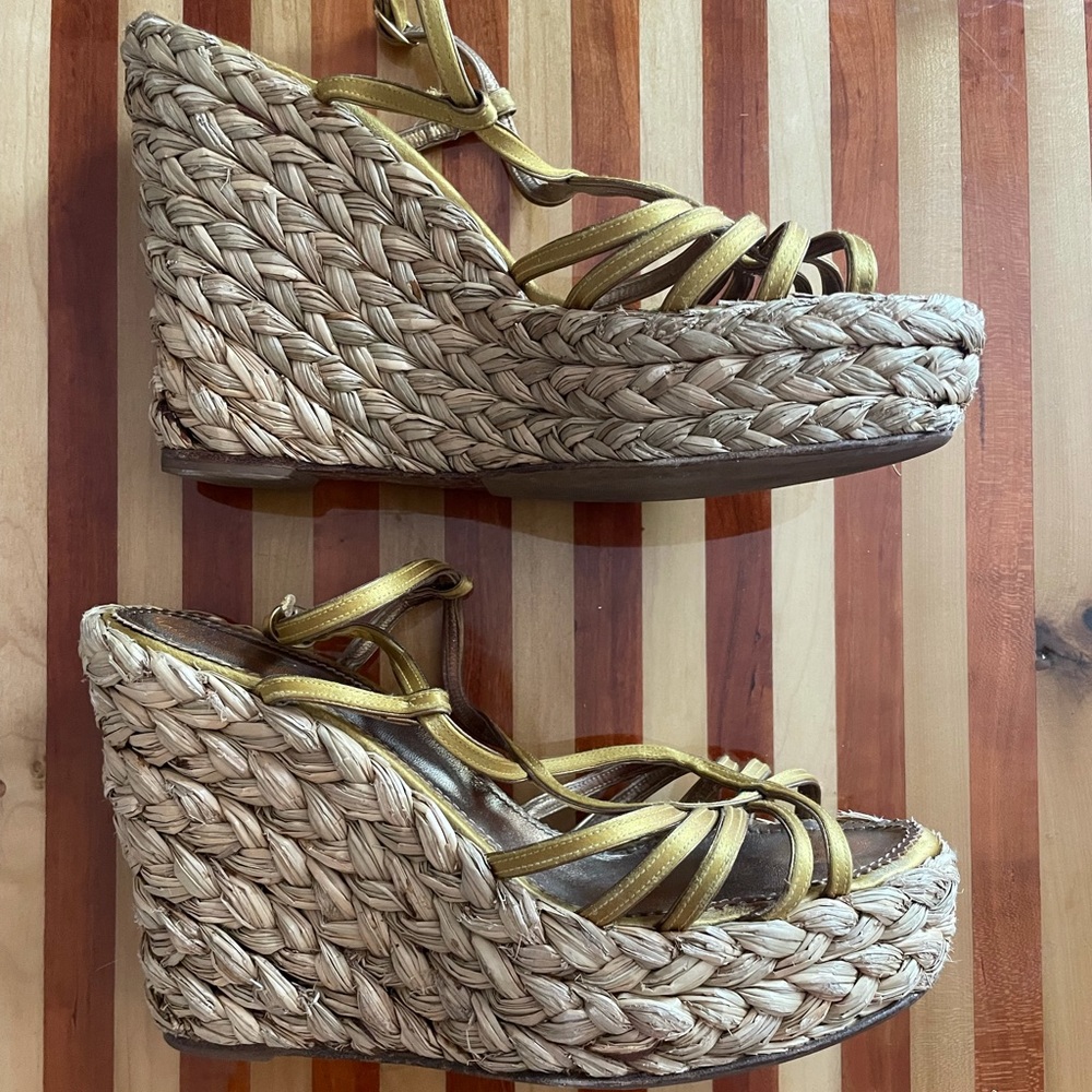 YSL Raffia Wedges - Picture 4 of 8